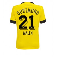 Borussia Dortmund Donyell Malen #21 Hjemmebanetrøje Dame 2022-23 Kortærmet